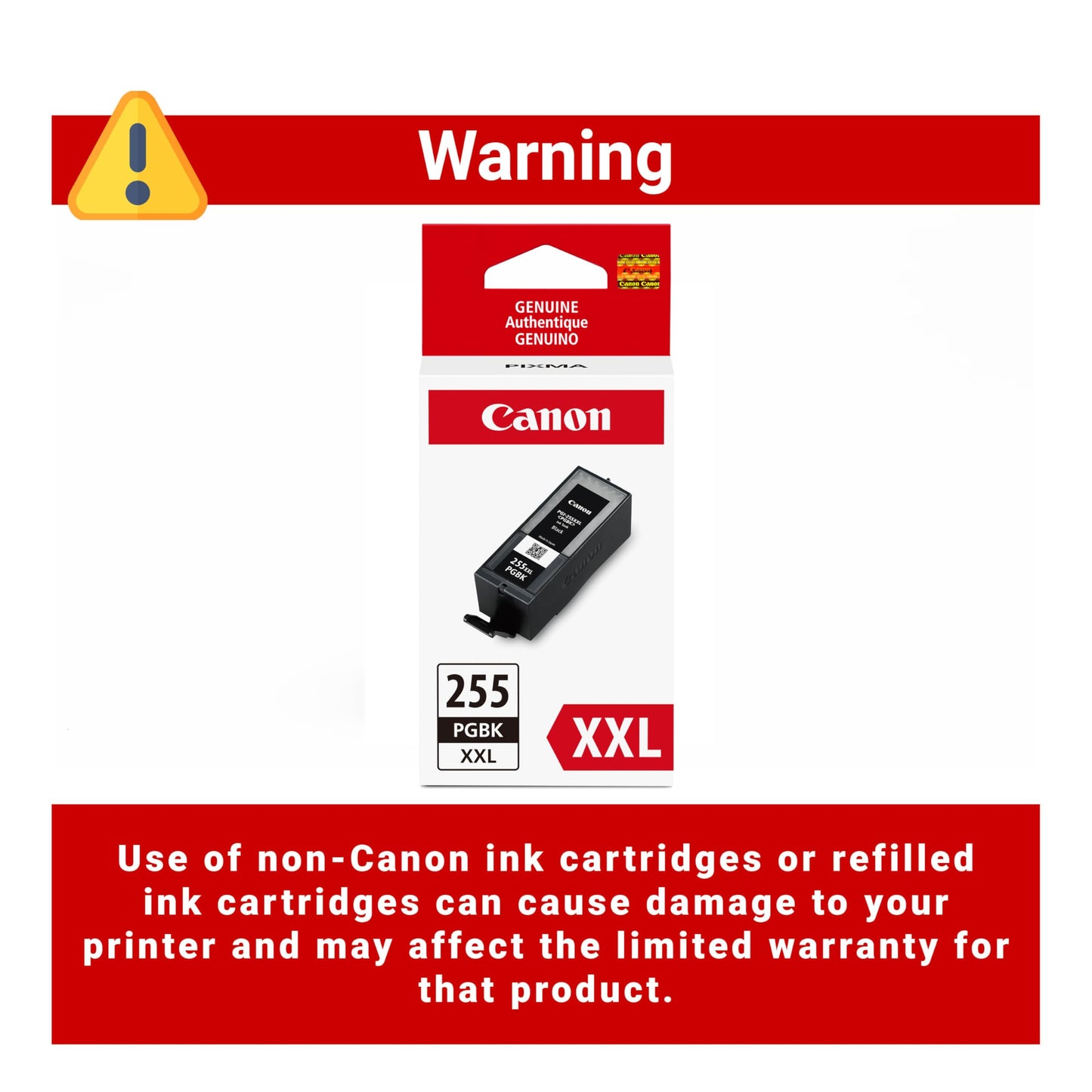 Canon PGI-255 Genuine Pigment Black XXL Ink Tank, Compatible with MX922 Printers
