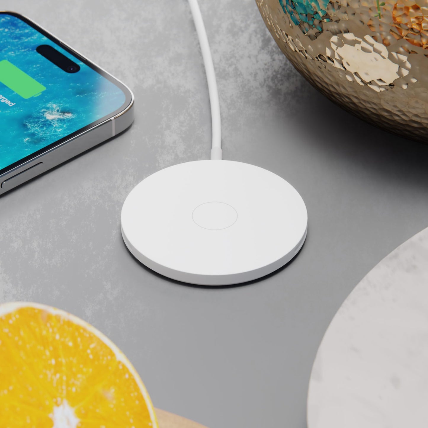 PhoneSuit MagPad | Magnetic Wireless Charger Pad for MagSafe & USB-C Cable| Minimal, Non-Scratch, Slim, Light | Fast-Charging 15 Watts | for Apple