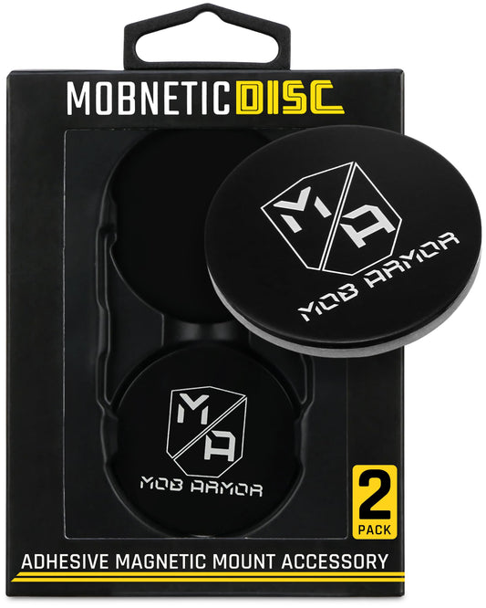 Mob Armor Magnetic Phone Mount Plates - Strong Adhesive Steel Discs for MobNetic Maxx & Mob Magnetic Car Mounts, Compatible with Phone Magnet Plates