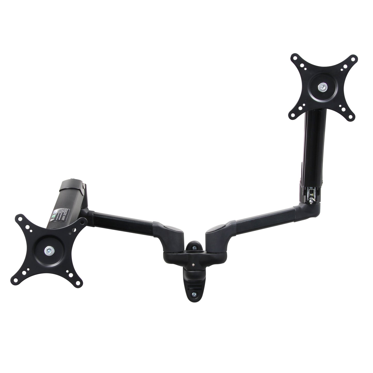 Pegasus Dual LCD/LED Monitor Full Aluminum Gas Spring Arms Height Adjustable Universal 2 Screen Wall Mount