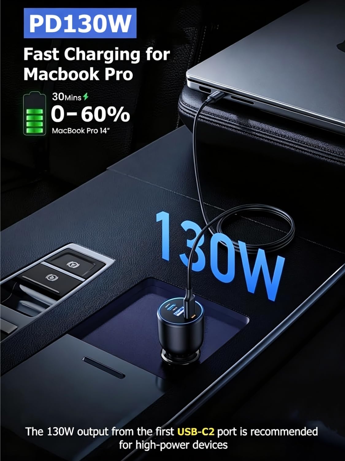 220W Car Charger Super Fast Charging Cigarette Lighter USB Phone Accessories Charger Adapter with QC USB c Type c PD Universal Quick Charge Multi 3