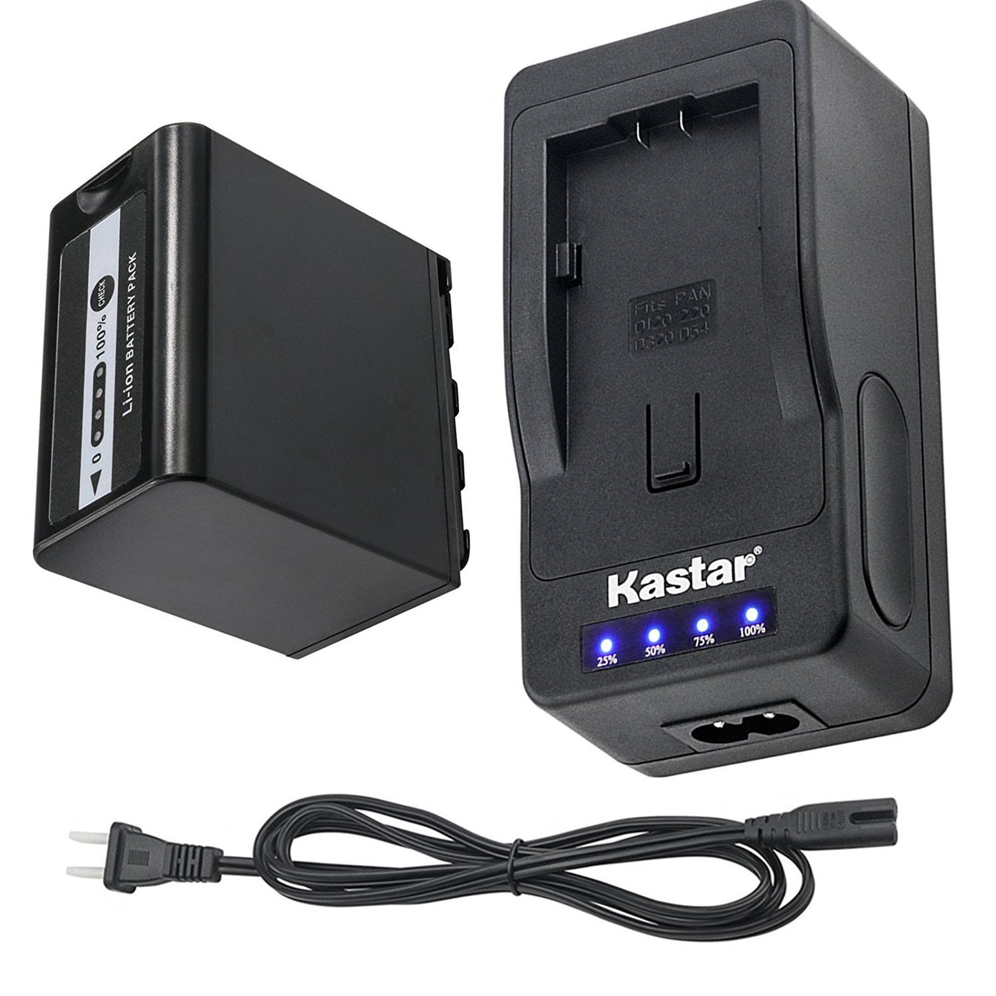 Kastar LED Super Fast Charger & Battery Replacement for Panasonic VW-VBD78 VW-VBD58 VW-VBD29, AG-UX180 AG-UX90 AG-3DA1 AG-DVC30 AG-HPX171 AG-HPX250