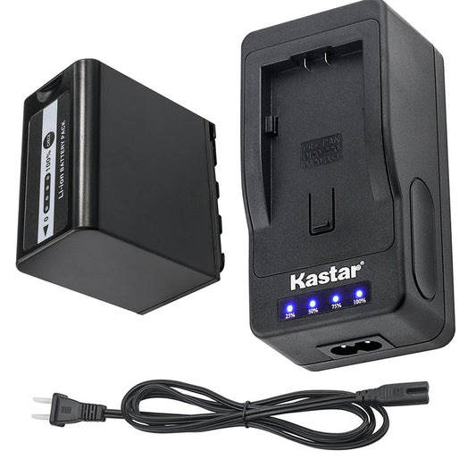 Kastar LED Super Fast Charger & Battery Replacement for Panasonic VW-VBD78 VW-VBD58 VW-VBD29, AG-UX180 AG-UX90 AG-3DA1 AG-DVC30 AG-HPX171 AG-HPX250