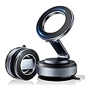 Polynex Magnetic Phone Holder for Car, Aerospace Aluminum iPhone Mount with 3200gf Magnet & 80LBS Vacuum Suction, 360° Adjustable Car Phone Mount