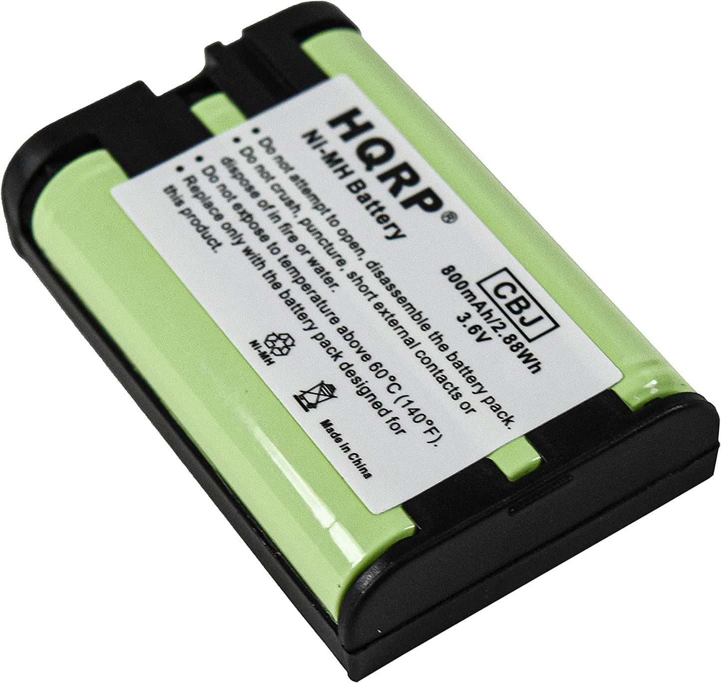 HQRP 2-Pack Phone Battery Compatible with Panasonic KX-TG6054B, KX-TG6071, KX-TG6071M, KX-TG6072, KX-TG6072B, KX-TG6072C Cordless Telephone
