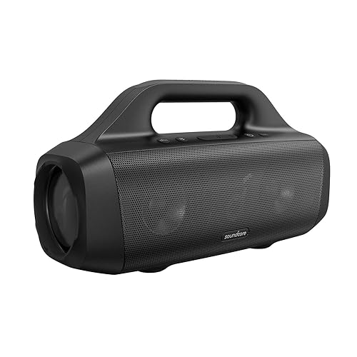Soundcore Anker Motion Boom Waterproof Bluetooth Speaker with Titanium Drivers, BassUp Technology, IPX7, 24H Playtime, App, Built-in Handle, Outdoor