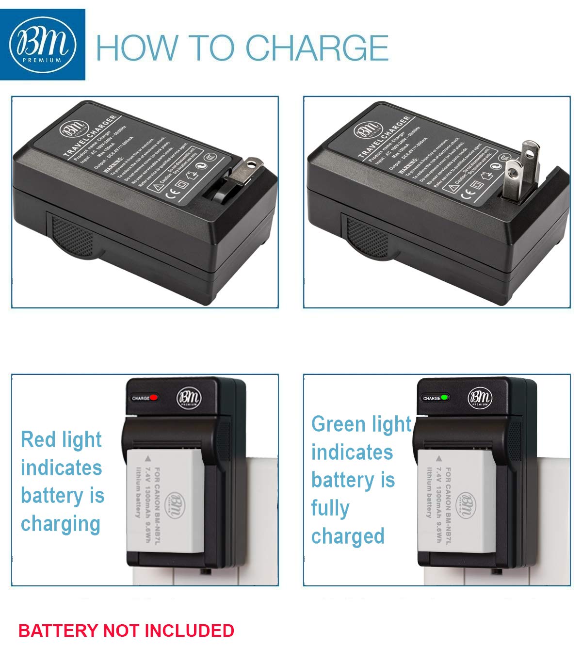 BM Premium NB7L Battery Charger for Canon PowerShot G10, G11, G12, SX30 is Digital Cameras