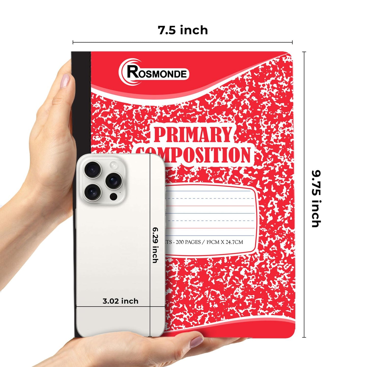 Rosmonde 1000 Pack (Pallet) Bulk Composition Notebook, Primary Ruled Sheets