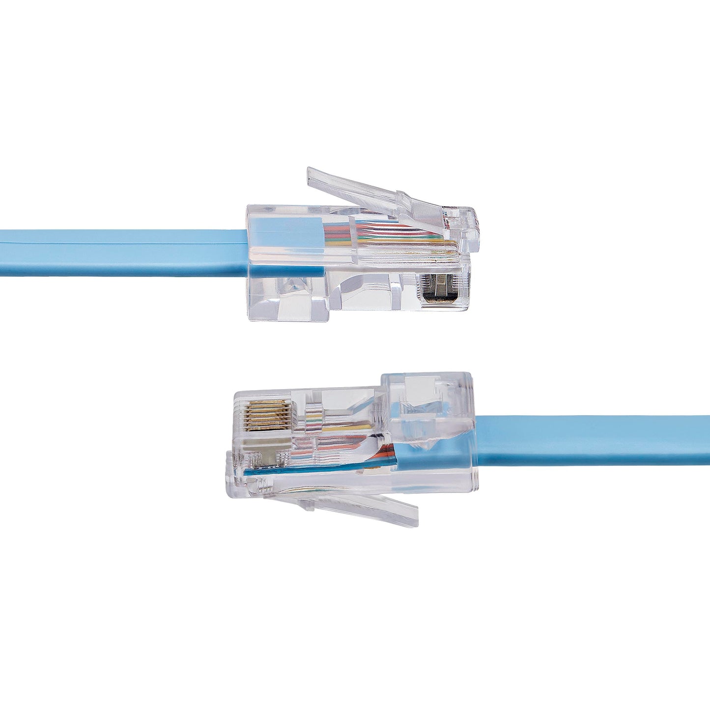 StarTech.com Cisco Console Rollover Cable - RJ45 Ethernet - Network cable - RJ-45 (M) to RJ-45 (M) - 6 ft - molded, flat - blue (ROLLOVERMM6)