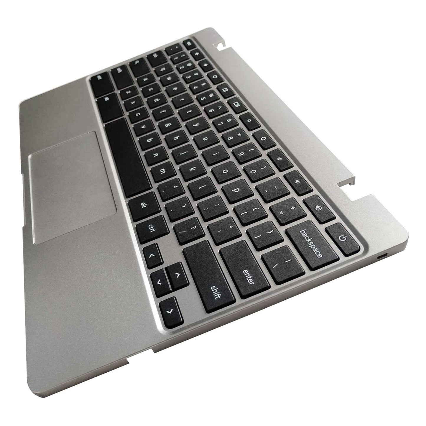 Rinbers Laptop Palmrest Upper Case with US Keyboard and Touchpad Assembly Replacement for Samsung Chromebook 4 XE310XBA XE310XBA-K02 BA98-01976A