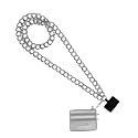 Save the Girls Clip and Go Double Link Chain (Silver - Silver Pouch) - Stylish Phone Lanyard Crossbody with Wallet for Women, Hands-Free Carrying