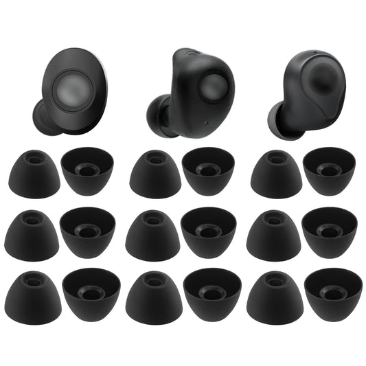 NANLANFAN Replacement Silicone Ear Tips for Ray-con E25, Ray-con Everyday/Fitness Earbuds, 9 Pairs (S/M/L, Black)