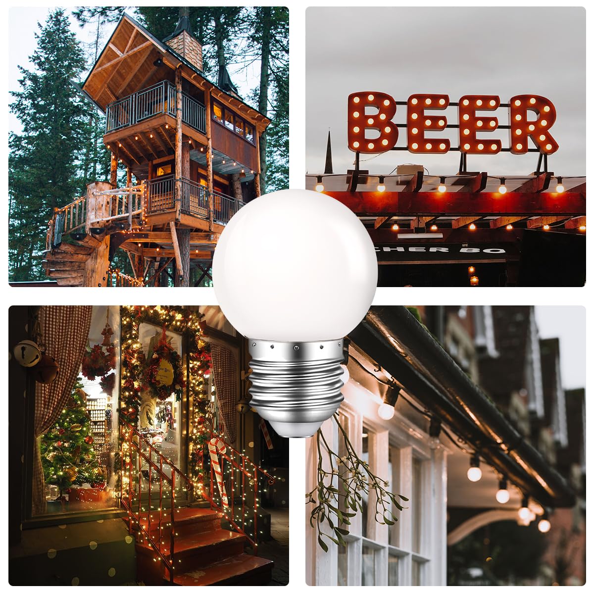 MZyoyo Night Light Bulbs,Small LED Night Light Bulb,1W G14 G45 1W E26 Soft White 2700K,Small Light Bulbs for Night Lights,Energy Saving,Equivalent 5