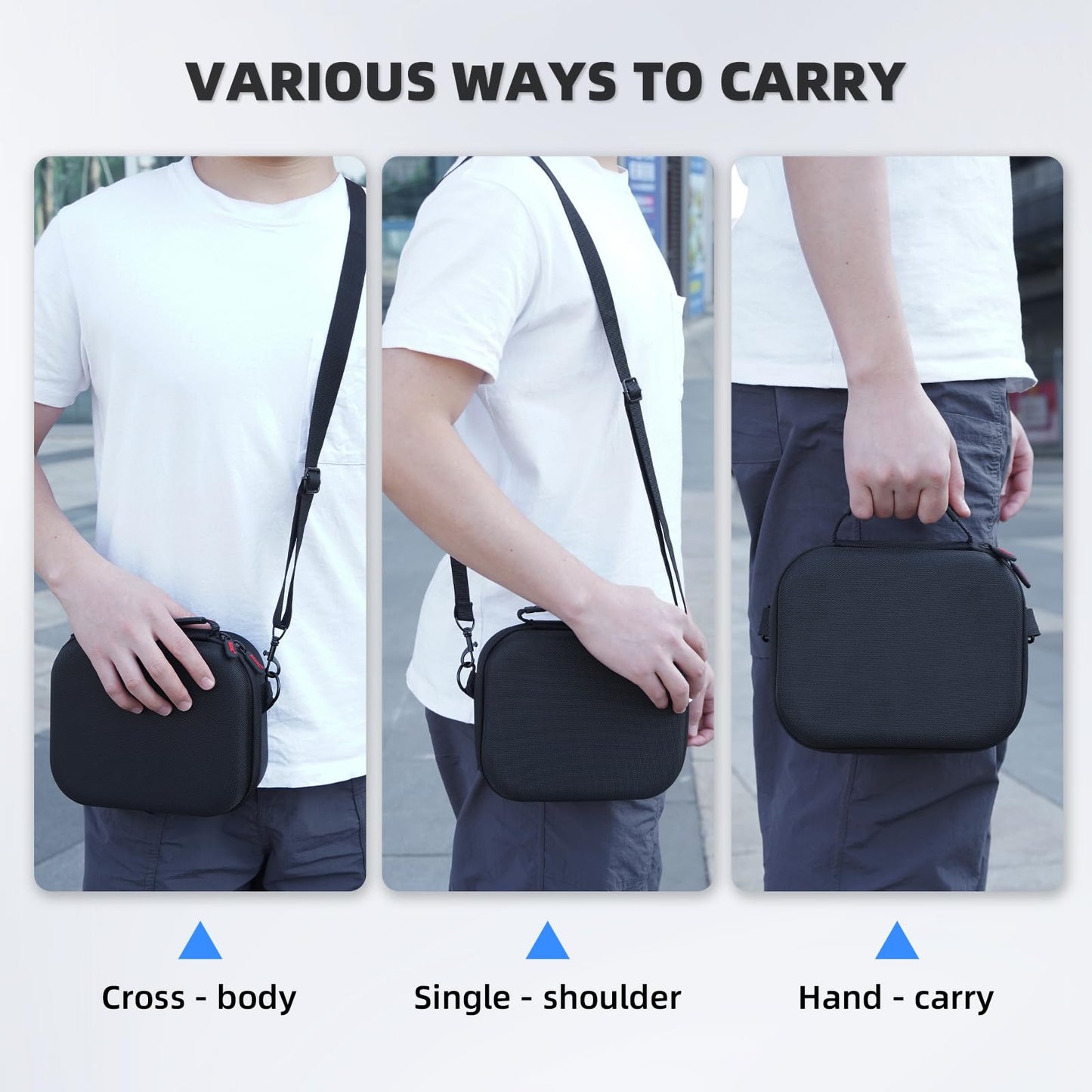 BRDRC Carrying Case for Insta360 GO Ultra, Portable Nylon Travel Storage Bag, Hard Protective Case with Shoulder Strap for Insta360 GO Ultra Camera
