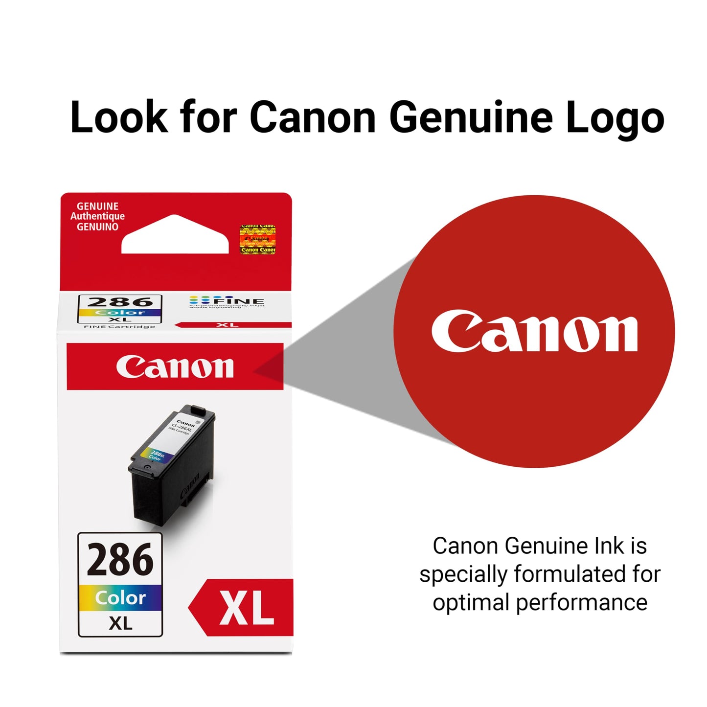 Canon CL-286 XL Genuine Color Ink Cartridge, Compatible with TR7820, TS7720/7722