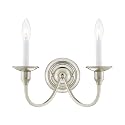 Livex Lighting 5142-35 Cranford 2-Light Wall Sconce, Polished Nickel