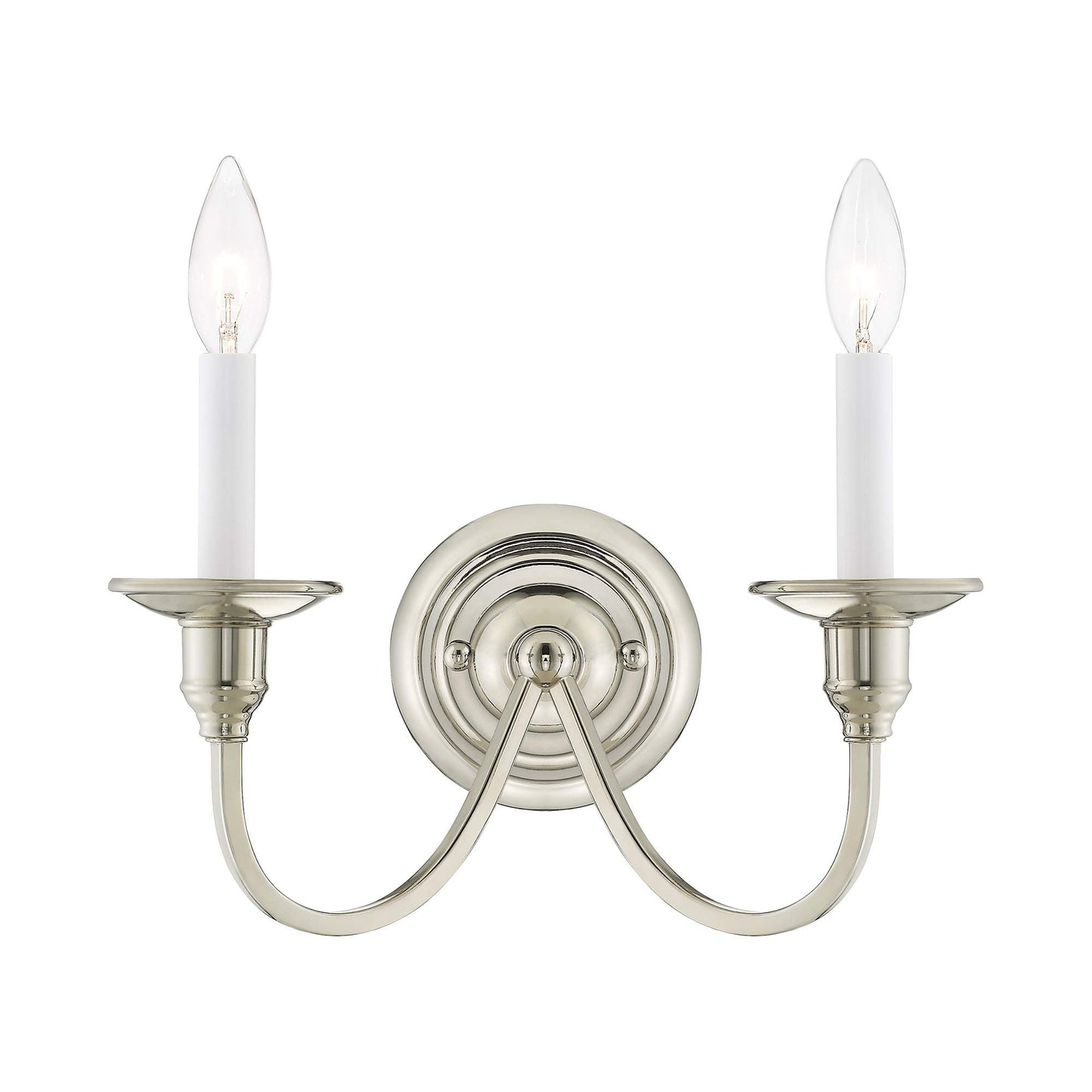Livex Lighting 5142-35 Cranford 2-Light Wall Sconce, Polished Nickel