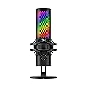 HyperX QuadCast 2 S - USB Microphone, with RGB Lighting, Streaming and Podcasting, with On-Board Controls, LED Lighting, Removable Shock Mount, PC