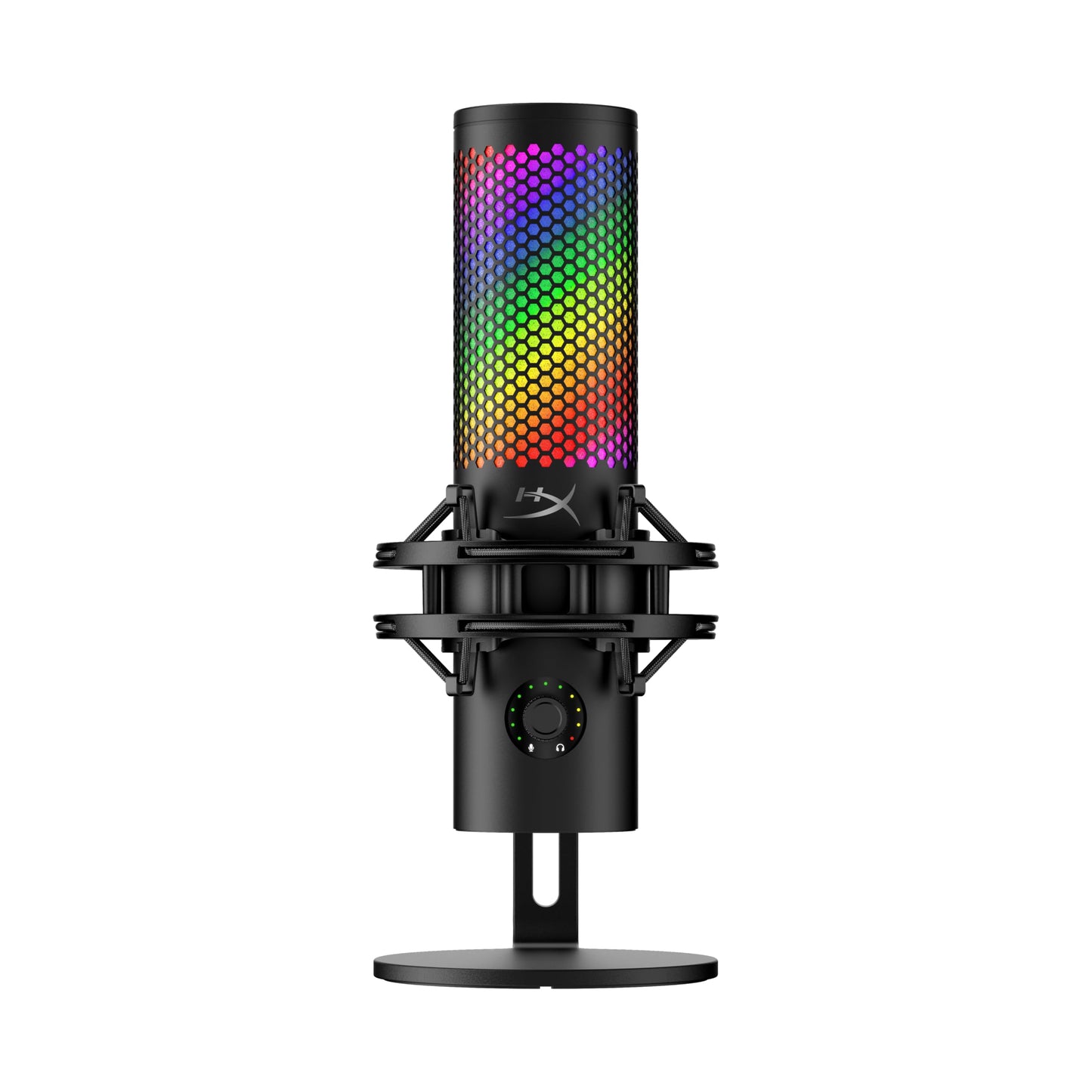 HyperX QuadCast 2 S - USB Microphone, with RGB Lighting, Streaming and Podcasting, with On-Board Controls, LED Lighting, Removable Shock Mount, PC