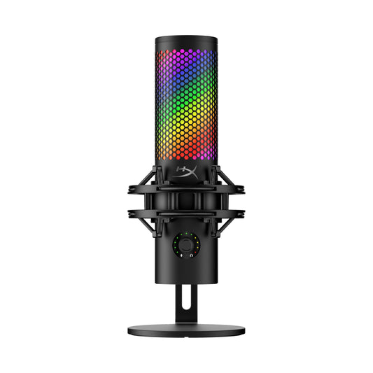 HyperX QuadCast 2 S - USB Microphone, with RGB Lighting, Streaming and Podcasting, with On-Board Controls, LED Lighting, Removable Shock Mount, PC