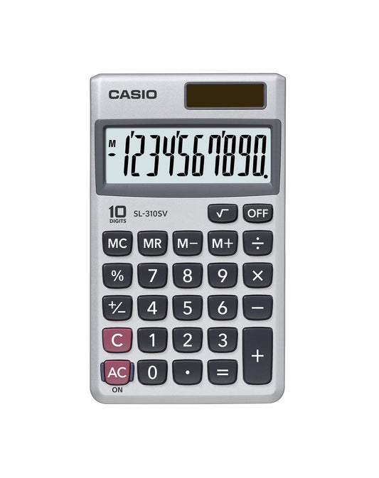 Casio SL-310SV, Sloar Powered Standard Function Calculator