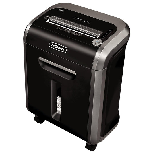 Fellowes Powershred 79Ci 16-Sheet 100% Jam-Proof Heavy Duty Crosscut Paper Shredder Machine for Office and Home, Black/Dark Silver 3227919