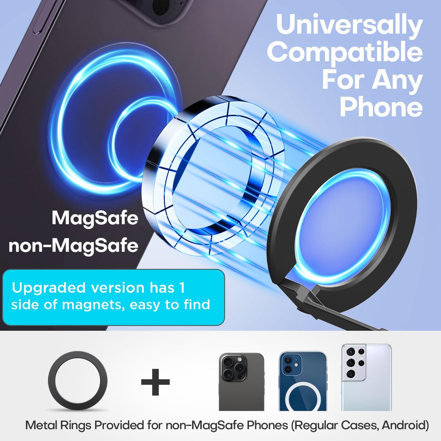 MCCHJoy Mini 2-Pack Airplane Phone Holder, Plane Phone Mount, Must-Have Flight Accessories, Airplane Travel Essentials, Compatible with MagSafe