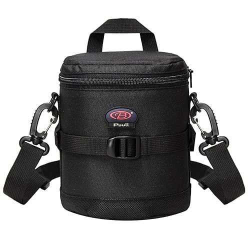 BPAULL Camera Lens Case DSLR Camera Lens Bag Fits for Canon Nikon Pentax Sony Olympus Panasonic and Other Camera Lens