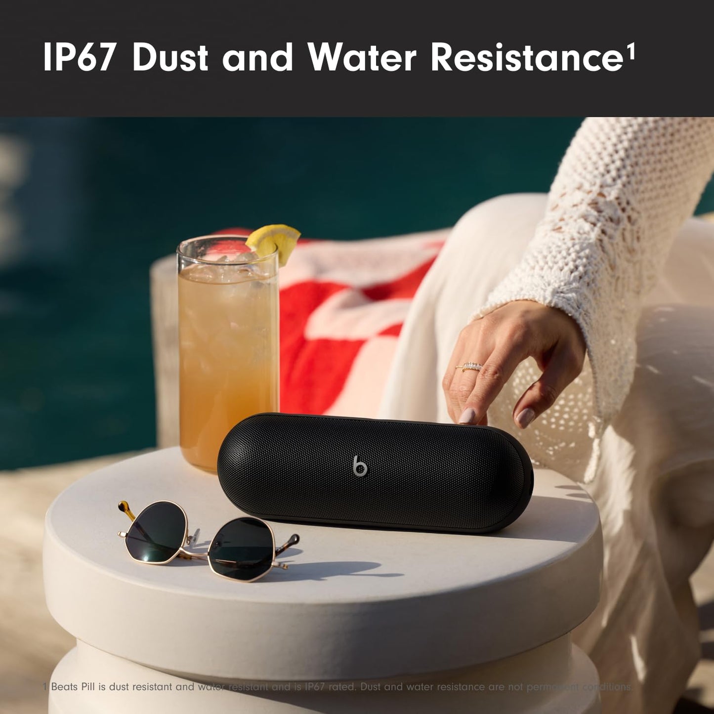 Beats Pill - Bluetooth Speaker and Portable Wireless Charger via USB-C - Up to 24 Hours Battery Life, IP67 Water Resistant, Apple & Android