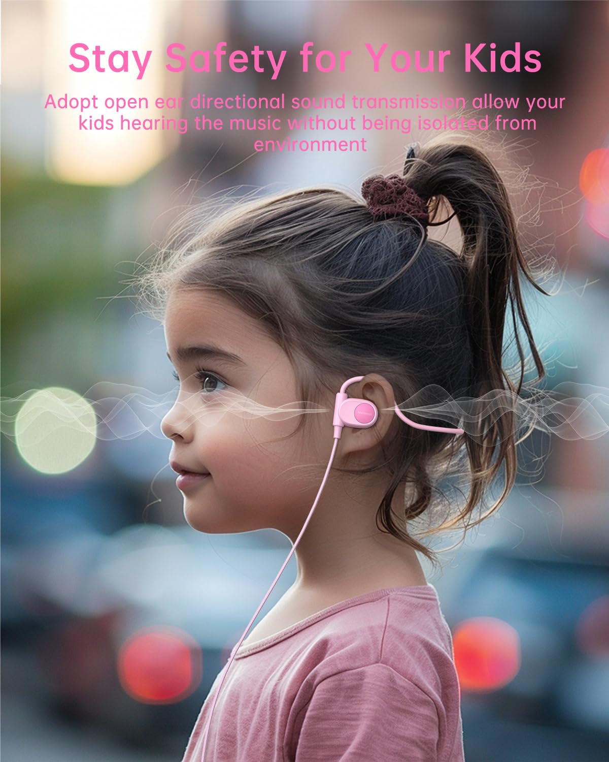Mehomeli Kid Headphones for School, Air Conduction Open Ear Headphones, 3.5mm Jack Wired Cord, Ultra-Comfort, Ergonomic and Lightweight Design…