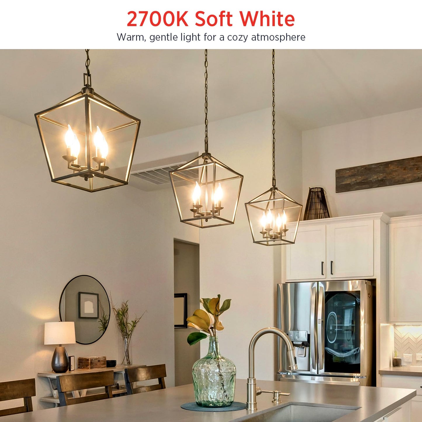 Sengled E12 Candelabra LED Bulbs Dimmable, 60W Equivalent CA10 Chandelier Light Bulbs, 2700K Soft White Candle Bulbs for Chandeliers, Ceiling Fan