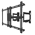 Kanto PDC650 Full Motion Corner TV Mount for 37-inch to 70-inch TVs | Supports up to 125 lbs | Swivel 40° | Tilt +15°/-3° | Black