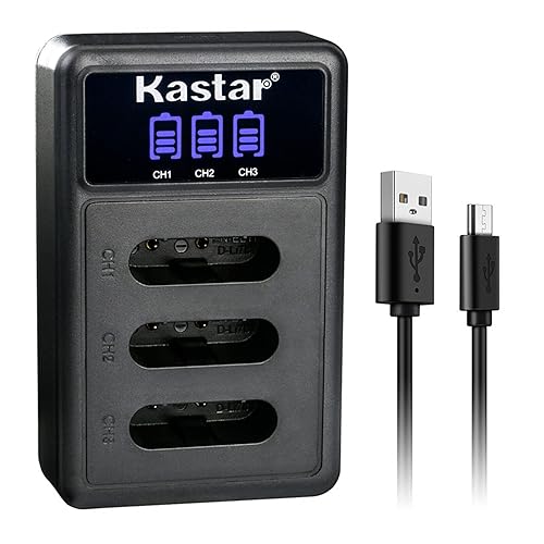 Kastar LCD Triple USB Battery Charger Compatible with Nikon EN-EL11 ENEL11 Battery, Nikon MH-64 MH64 Charger, Nikon COOLPIX S550 COOLPIX S560 Digital
