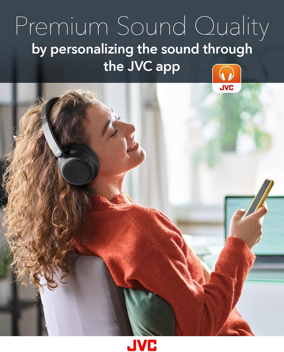 JVC Over Ear Wireless Active Noise Cancelling Headphones - Bluetooth 5.3 - Ambient Mode, 3 Audio Modes, Soft Comfort Pads, 35 Hr Battery, Foldable