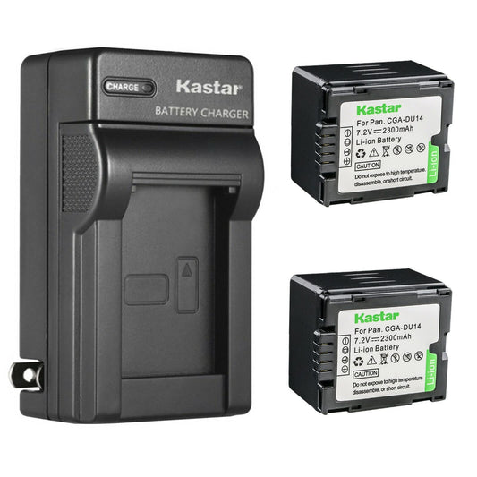 Kastar 2-Pack DZ-BP14 Battery and AC Wall Charger Replacement for Hitachi DZ-GX5000A DZ-GX5020 DZ-HS300 DZ-HS300A DZ-HS300E DZ-HS301E DZ-HS301SW