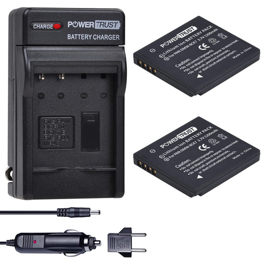 PowerTrust DMW-BCK7 Battery and Charger Kits for Panasonic DMWBCK7 DMC-SZ02, DMC-SZ1, DMC-SZ5, DMC-SZ7, DMC-TS20, DMC-TS25, DMW-BCK7PP, DMW-BCK7E