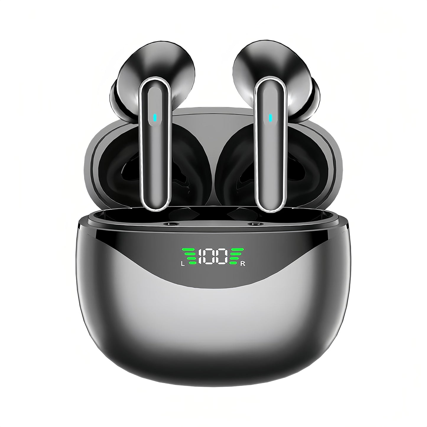 TELKRO Digital Pro 4 Wireless Earbuds, Bluetooth 5.4, Hi-Fi Stereo Sound, Long Battery Life, Hands-Free Calling, Dual LED Display, USB-C Fast