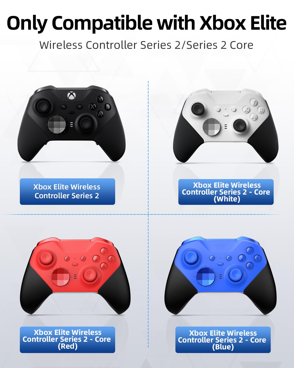 Complete Component Pack for Xbox Elite Controller Series 2 Controller-13-in-1 Set with 4 Thumbsticks, 4 Paddles, 1 Standard D-Pad, and Charging