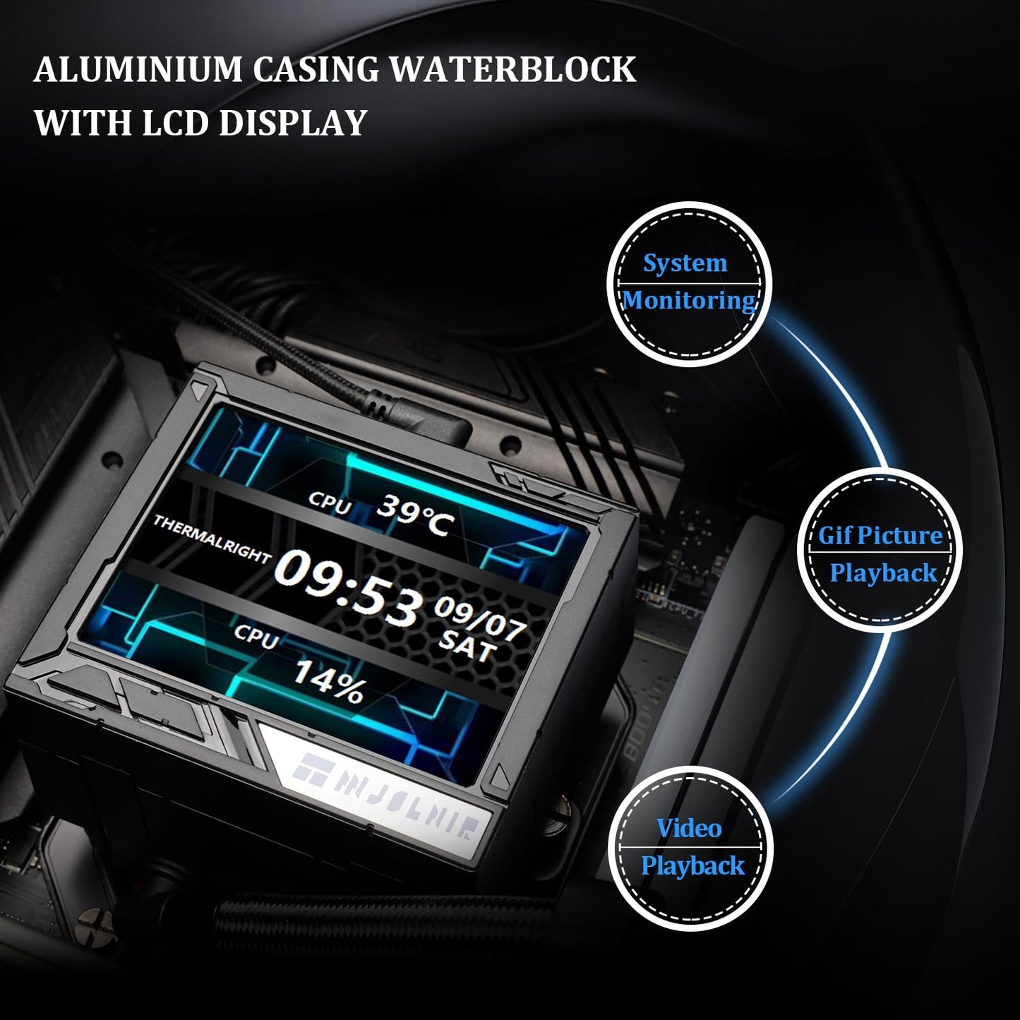 Thermalright Mjolnir Vision 360 ARGB Black CPU Water Cooler,3 PWM Fans Water Cooling System with 2000PRM,for AM4/AM5&Intel LGA1851/1700, Magnetic