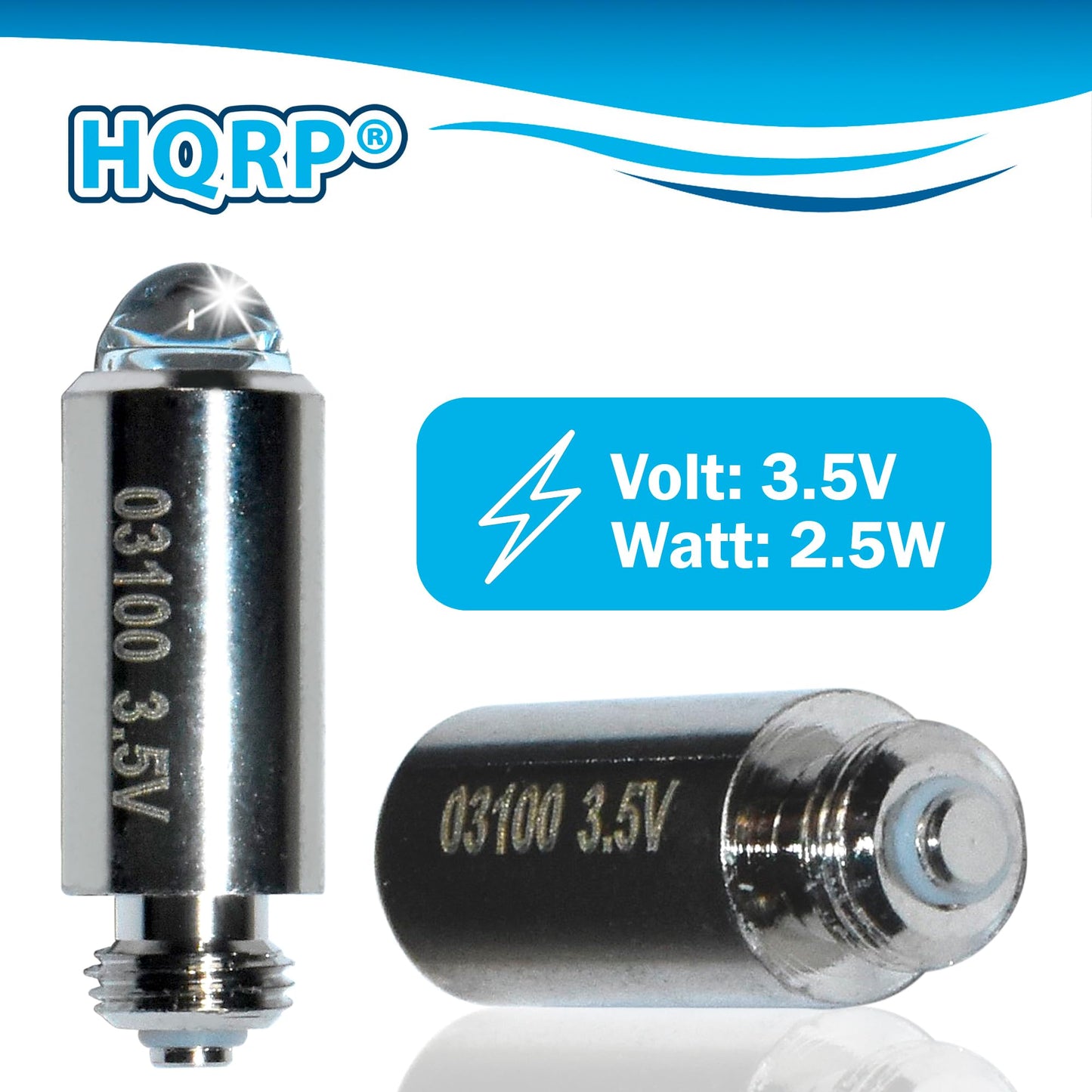 HQRP 3.5 V 2.5 W Halogen Bulb - Replacement for WA-03100-U WA-03100 WA-31 8000017 99-5014 - Compatible with Welch Allyn CA994 Carley 994 CL994