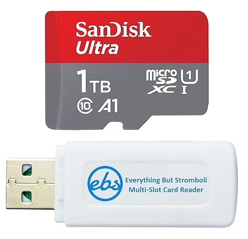 SanDisk 1TB Ultra Micro SD Card for Motorola Cell Phone Works with Moto E 2020, Moto E7, Moto G Power, Edge+ (SDSQUA4-1T00-GN6MN) Bundle with (1)