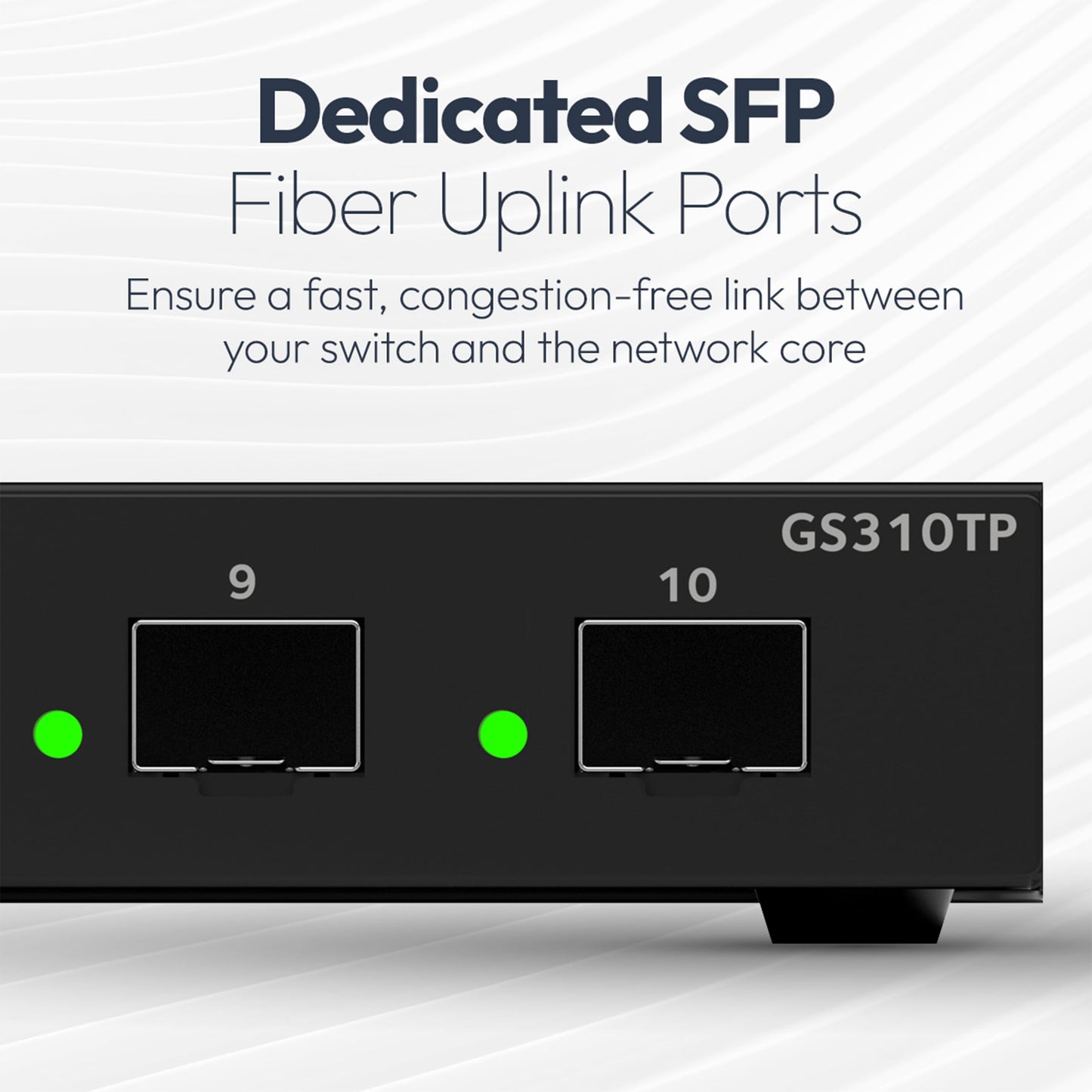 NETGEAR S350 Series 10-Port Gigabit Ethernet PoE+ Smart Managed Essentials Switch - 8 x 1G PoE+ @ 55W, 2 x 1G Dedicated SFP - Desktop or Wall-Mount