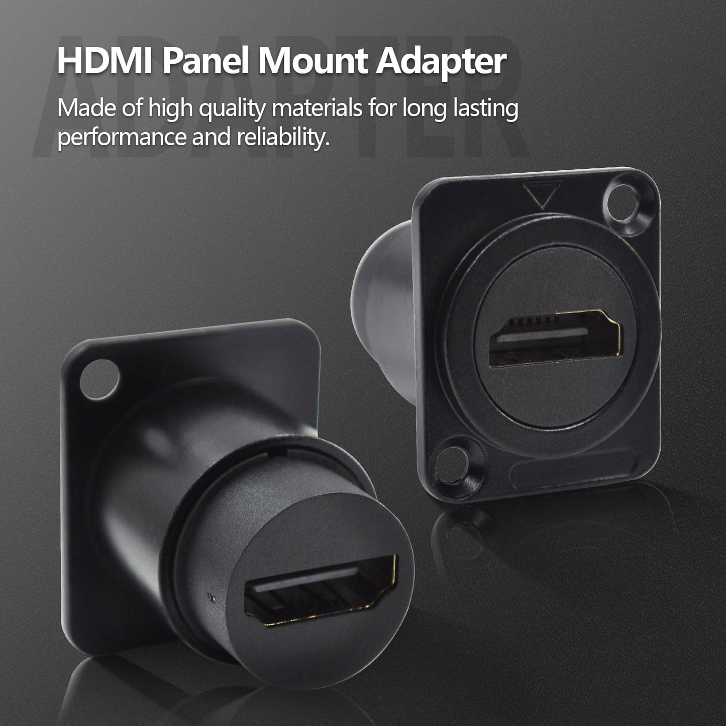 Itvexeme 5PCS HDMI 2.0 Panel Mount Adapter 4K@60Hz, HDMI 2.0 Panel Threaded Fixed Mount Coupler Female to Female for TV Monitor Projector