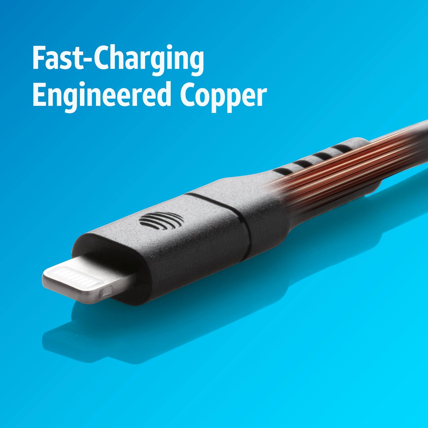 AT&T 6ft USB-C to Lightning Cable - MFi Certified 60W Fast Charging iPhone Charger Cord, USB-IF Certified, Braided Nylon, Durable Engineered Copper…