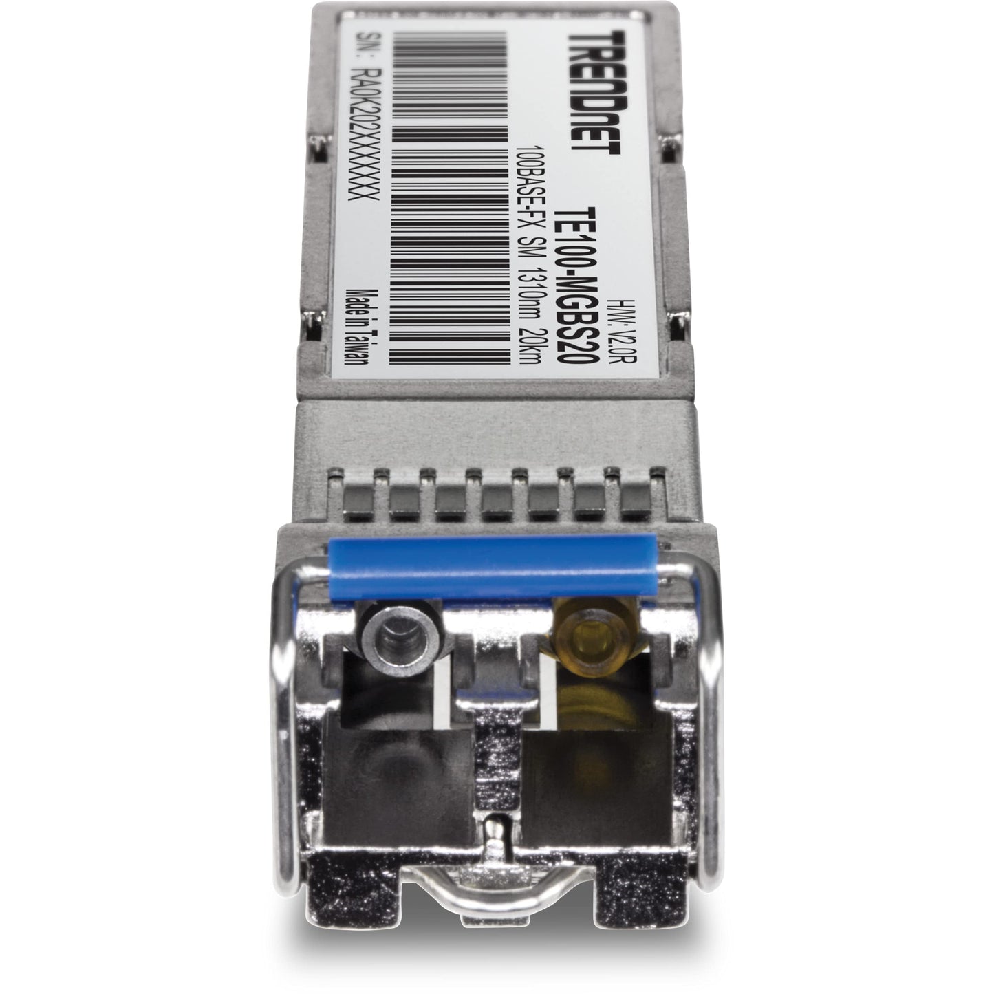 TRENDnet SFP to RJ45 100Base-FX Single-Mode LC Module, TE100-MGBS20