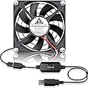 GDSTIME USB Connector 80mm x 80mm x 15mm DC 5V Power 3 Inch Brushless Cooling Fan