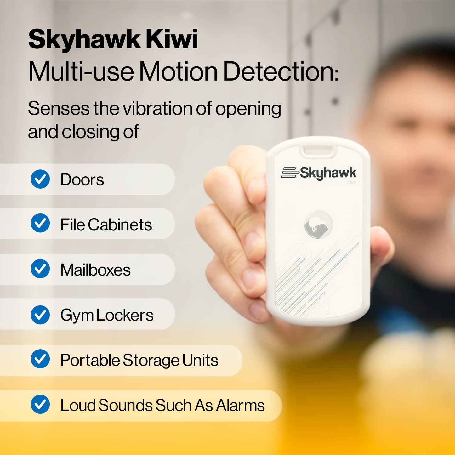 Skyhawk Kiwi Remote Monitoring, Multi-use Motion Detection, Multi-Year Battery Life, Cellular Connectivity