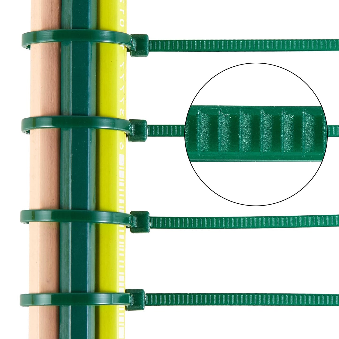ZZRanYe 6 inch 3mm Dark Green Nylon Garden Cable Zip Ties Self Locking Cable Ties Twist Ties, Multi-Purpose Cable Tie (100 Pcs)
