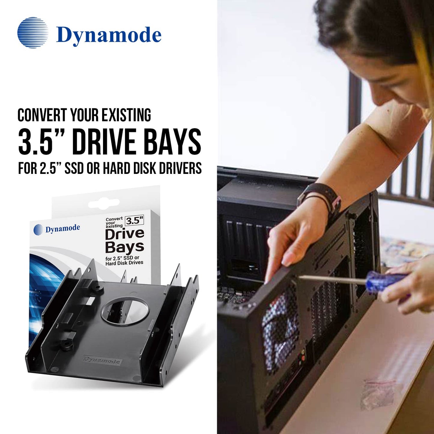 CDL Micro "8400800017901" SSD-Rail 2.5-Inch Hard Drive Cradle for 3.5-Inch Drive Bays,Black
