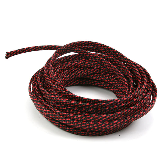 Othmro Length 10m/32.8ft Width 6mm/0.24in PET Expandable Braid Cable Sleeving Flexible Wire Mesh Sleeve Black Red from Pets Chewing